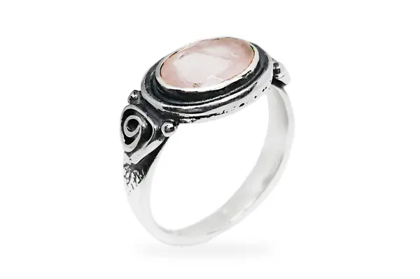One-of-a-kind ring with Rose quartz