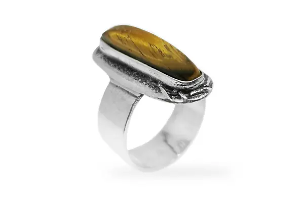 One-of-a-kind ring with Tiger’s eye